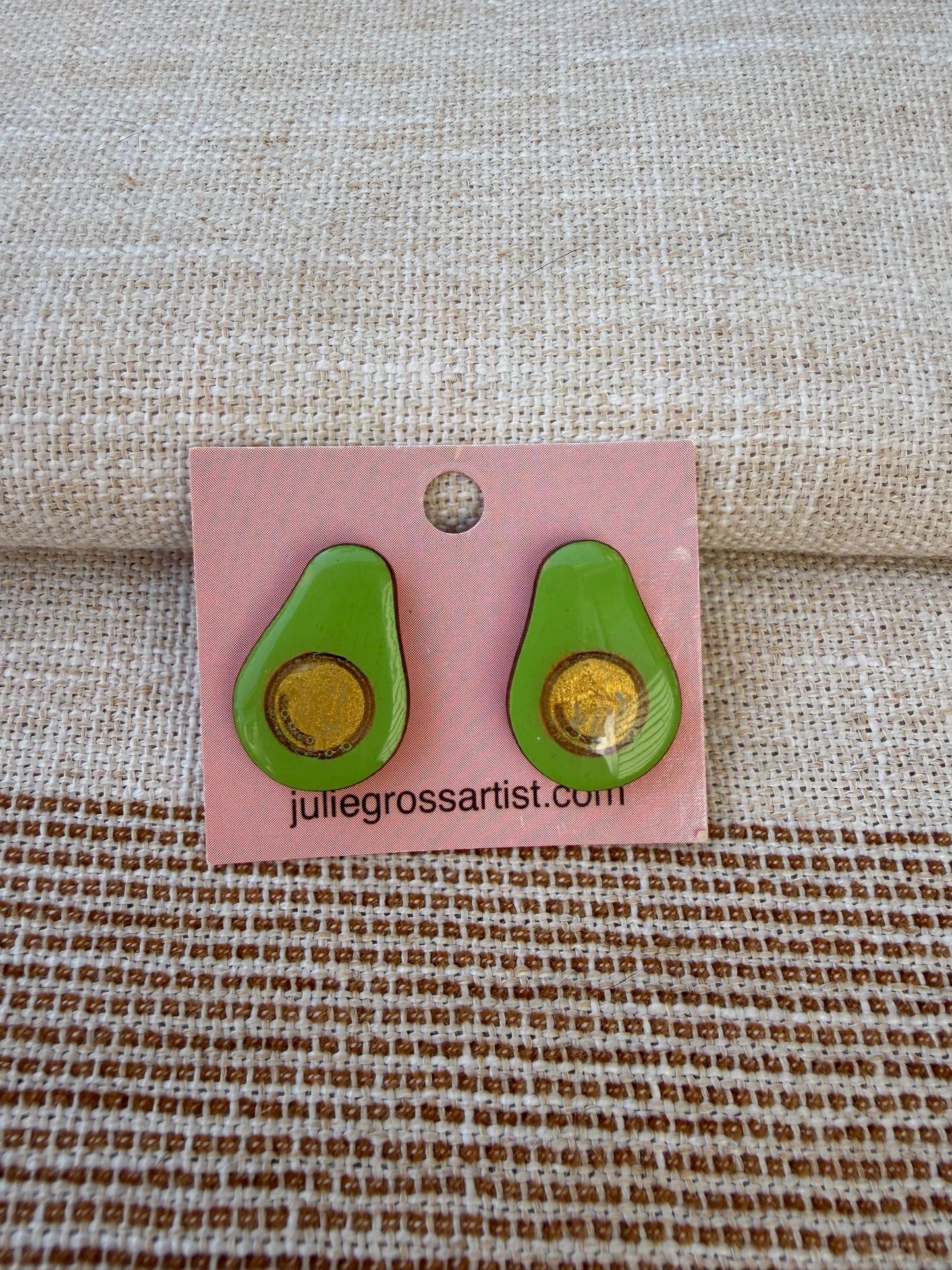 Avocado earrings- stud