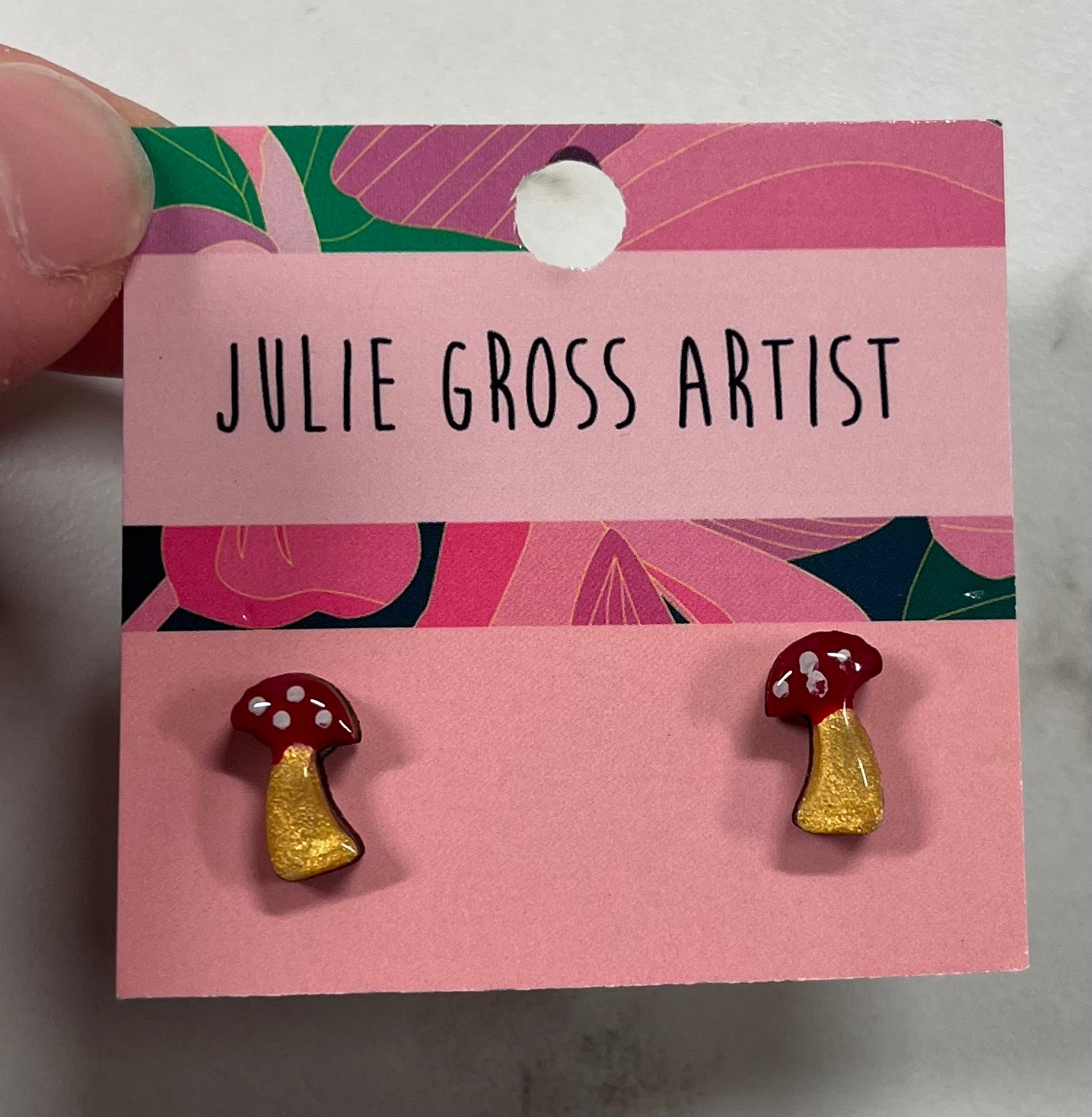 Small Mushroom Post Earrings