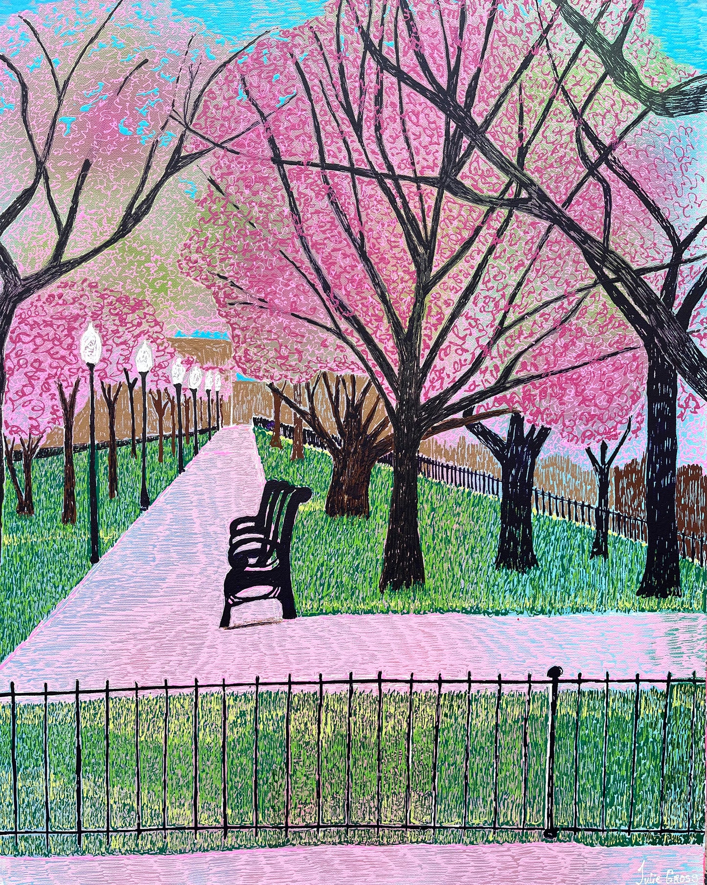 Park in Capitol Hill- Original Painting- 24x30