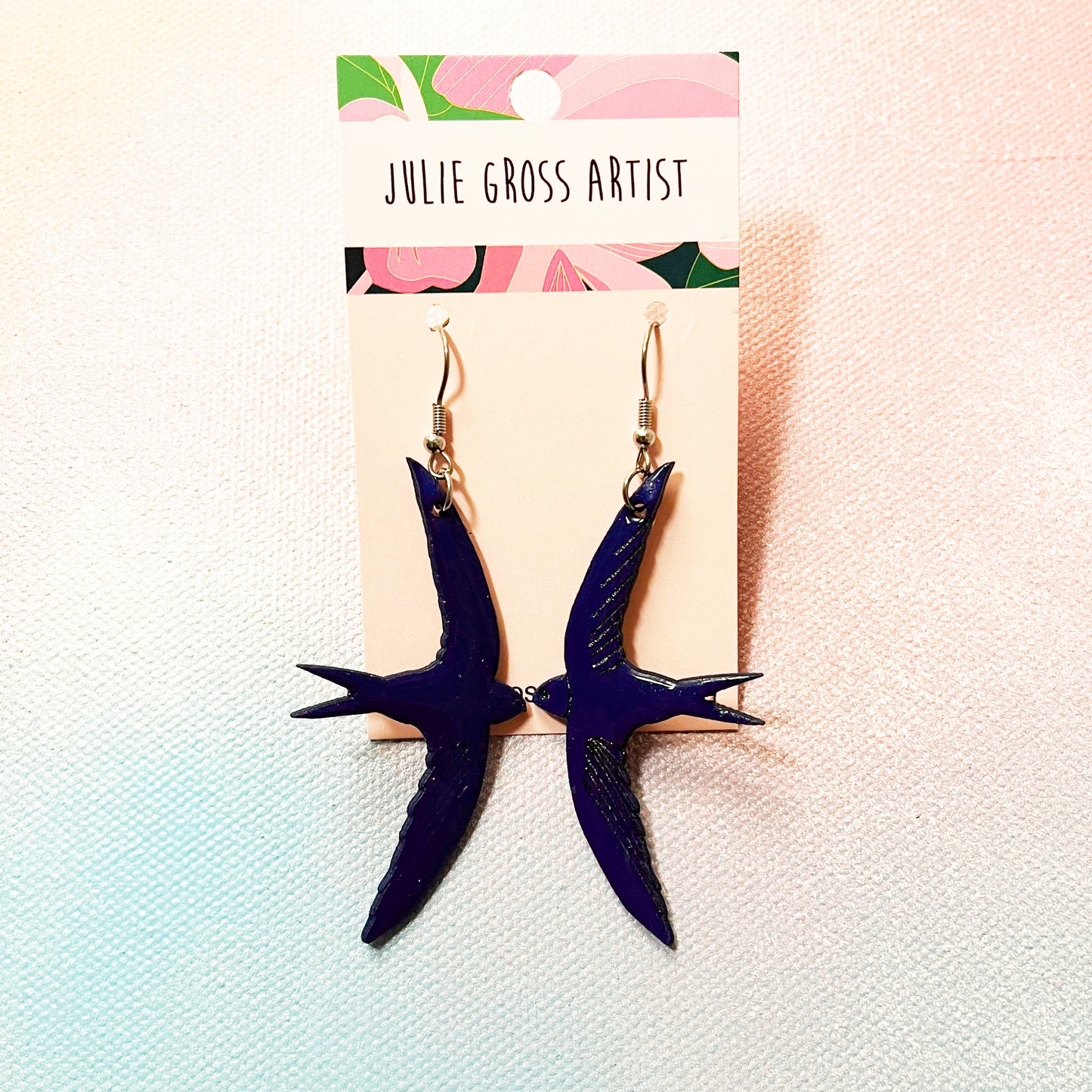 Blue Swallow Earrings