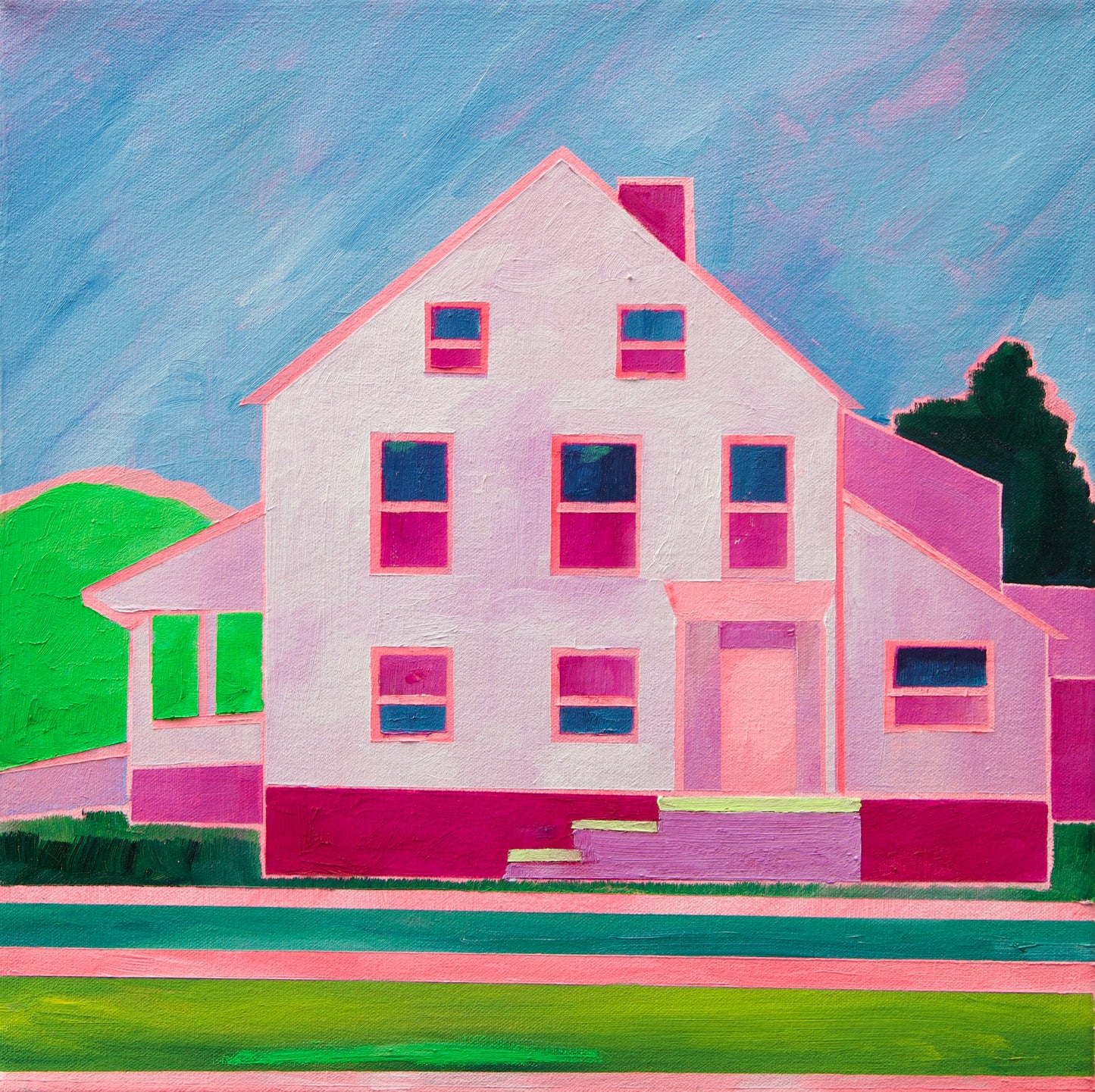 Pink Farmhouse 2 8x8 print