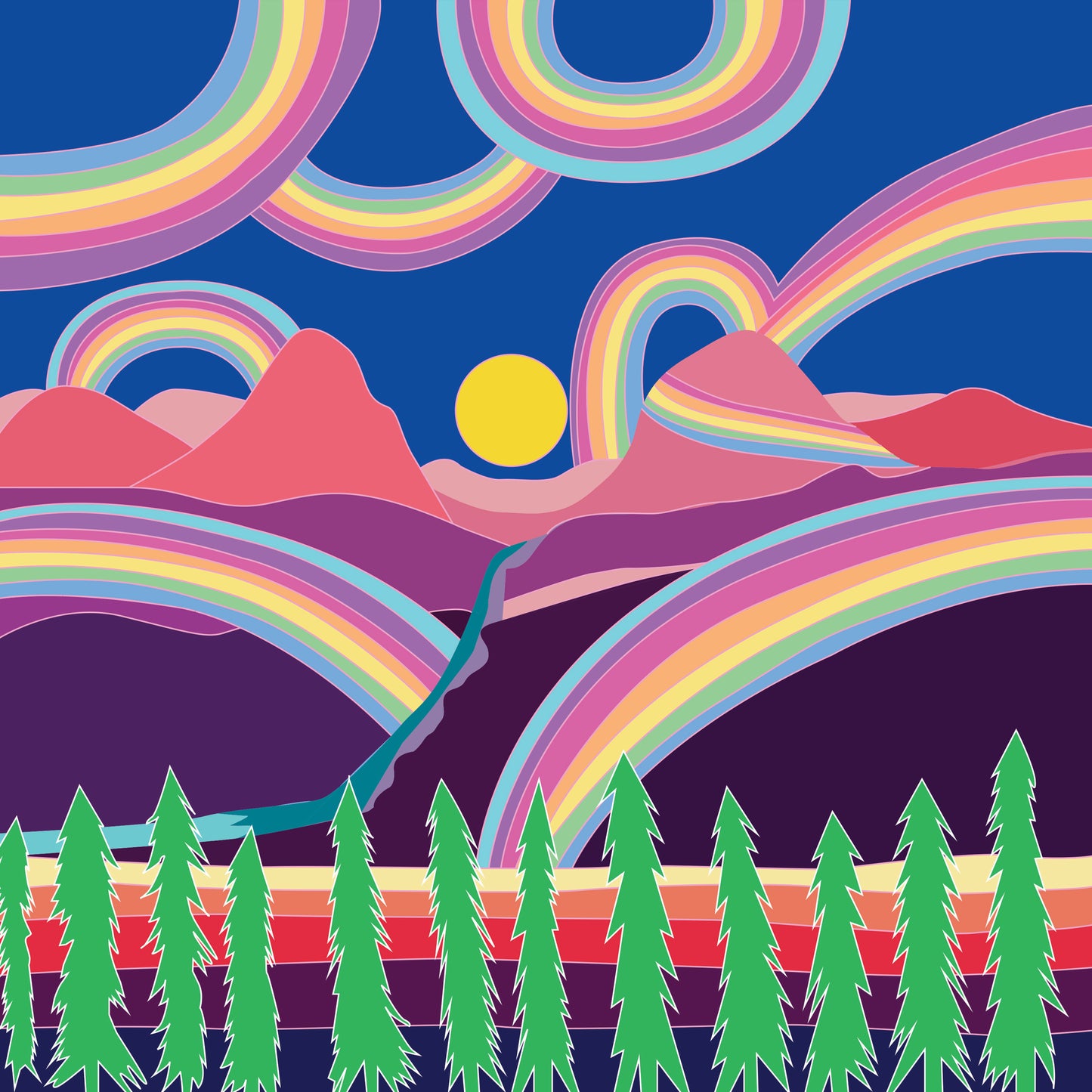 Rainbows (8x8 print)