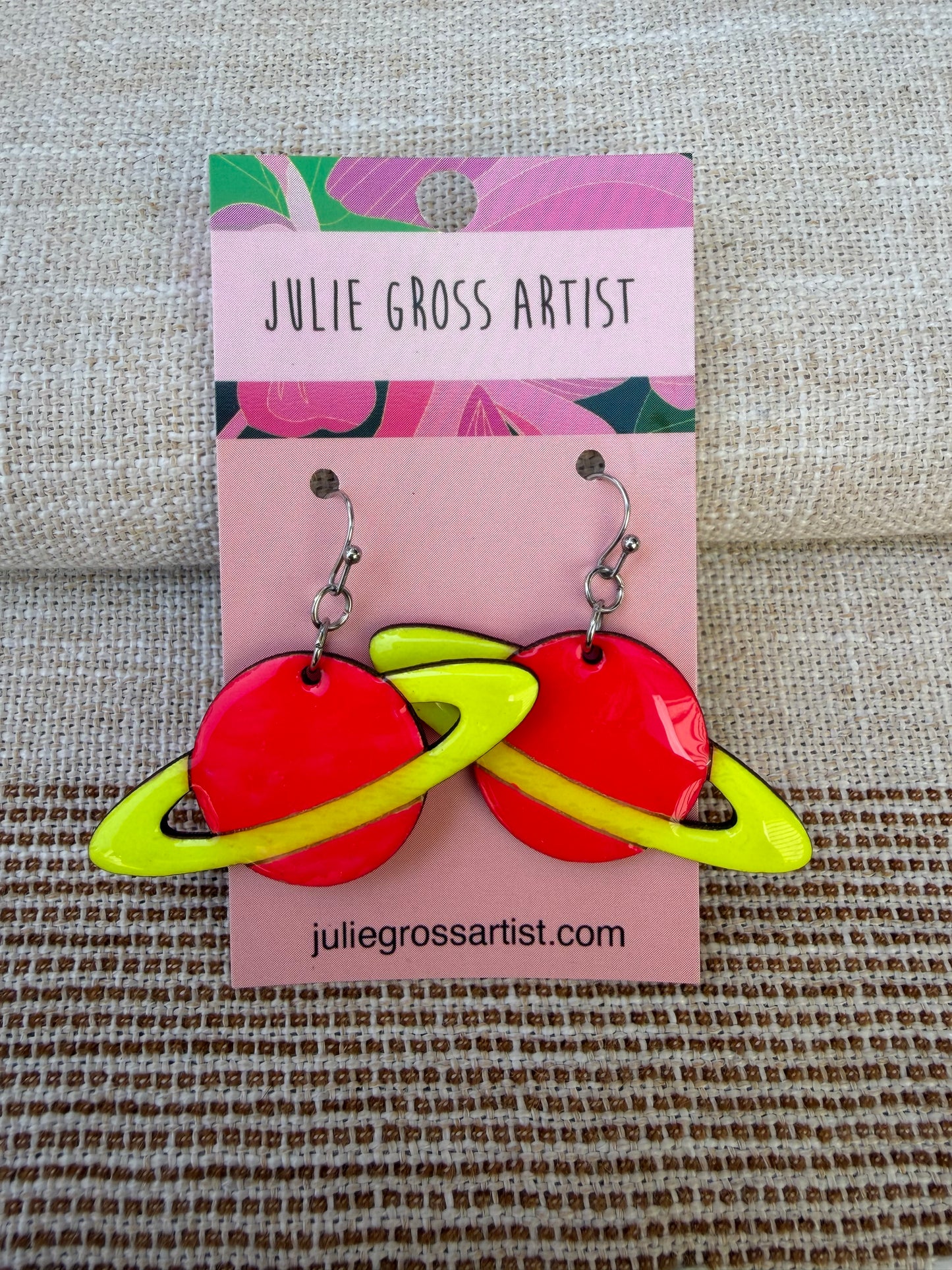 Dangle Saturn Earrings