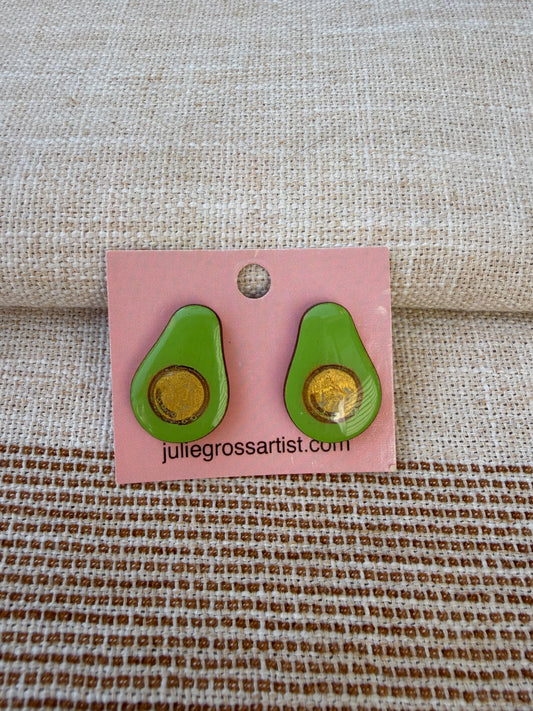 Avocado earrings- stud