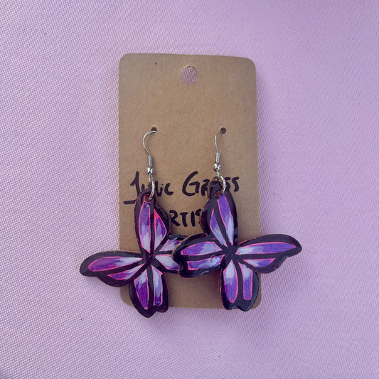 Dangle butterfly earrings