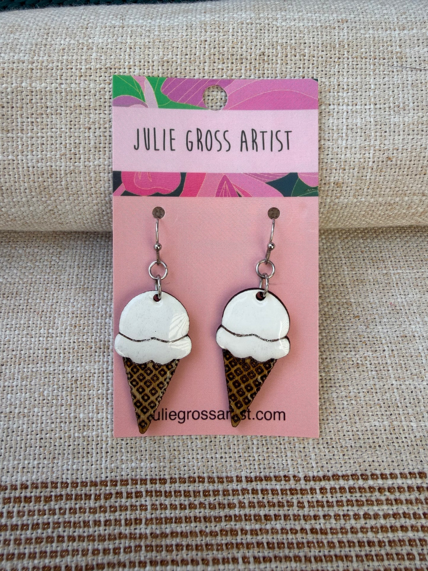 Dangly ice cream earrings