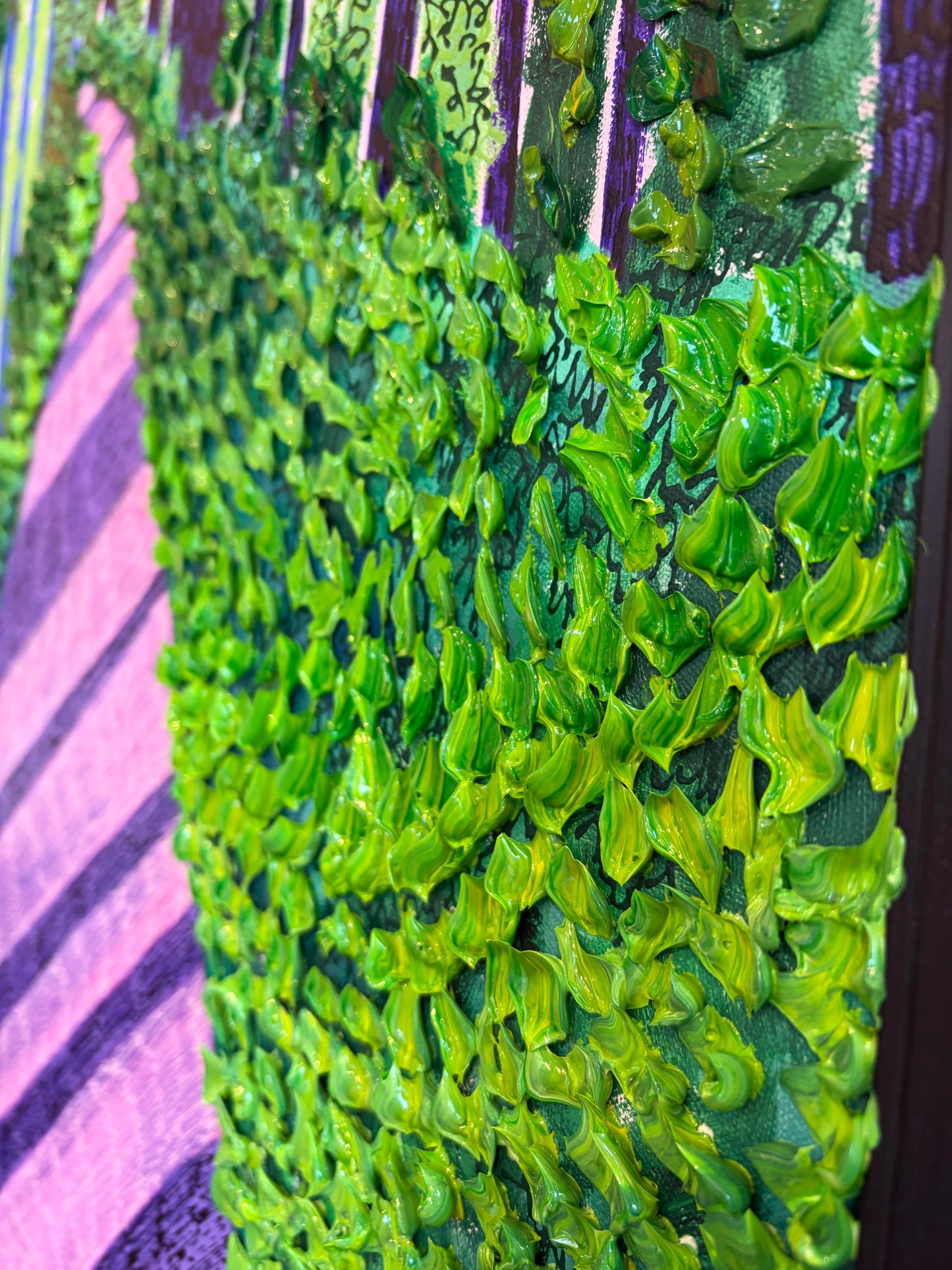 Forest Path- Texture- 28x5 x 37.5 framed