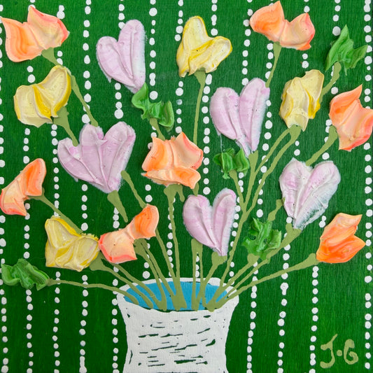 Floral on green background 4x4 (3)