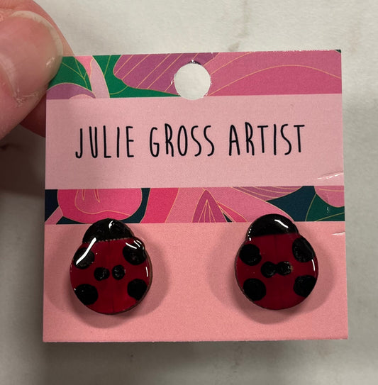 Small Ladybug stud earrings