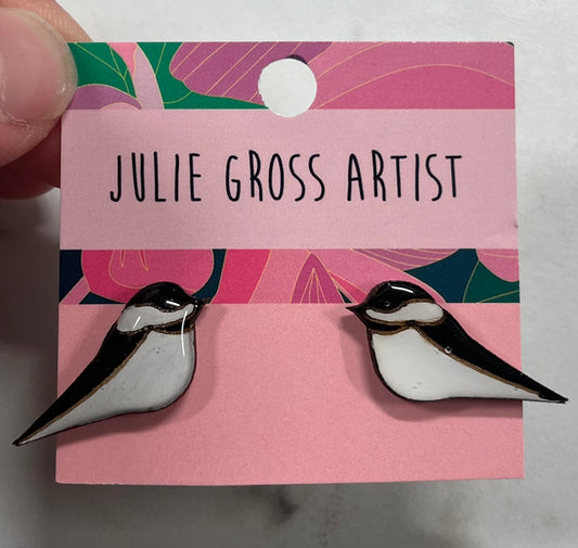 Chickadee stud earrings