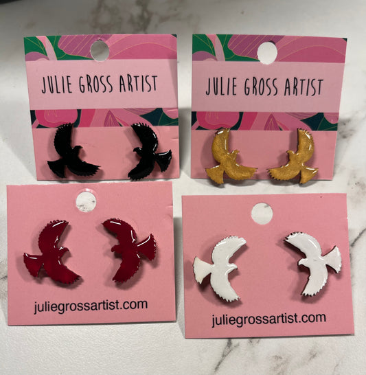 Bird earrings- studs