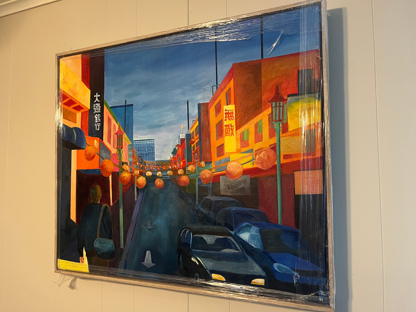 Chinatown SF (23x27 framed oil painting)