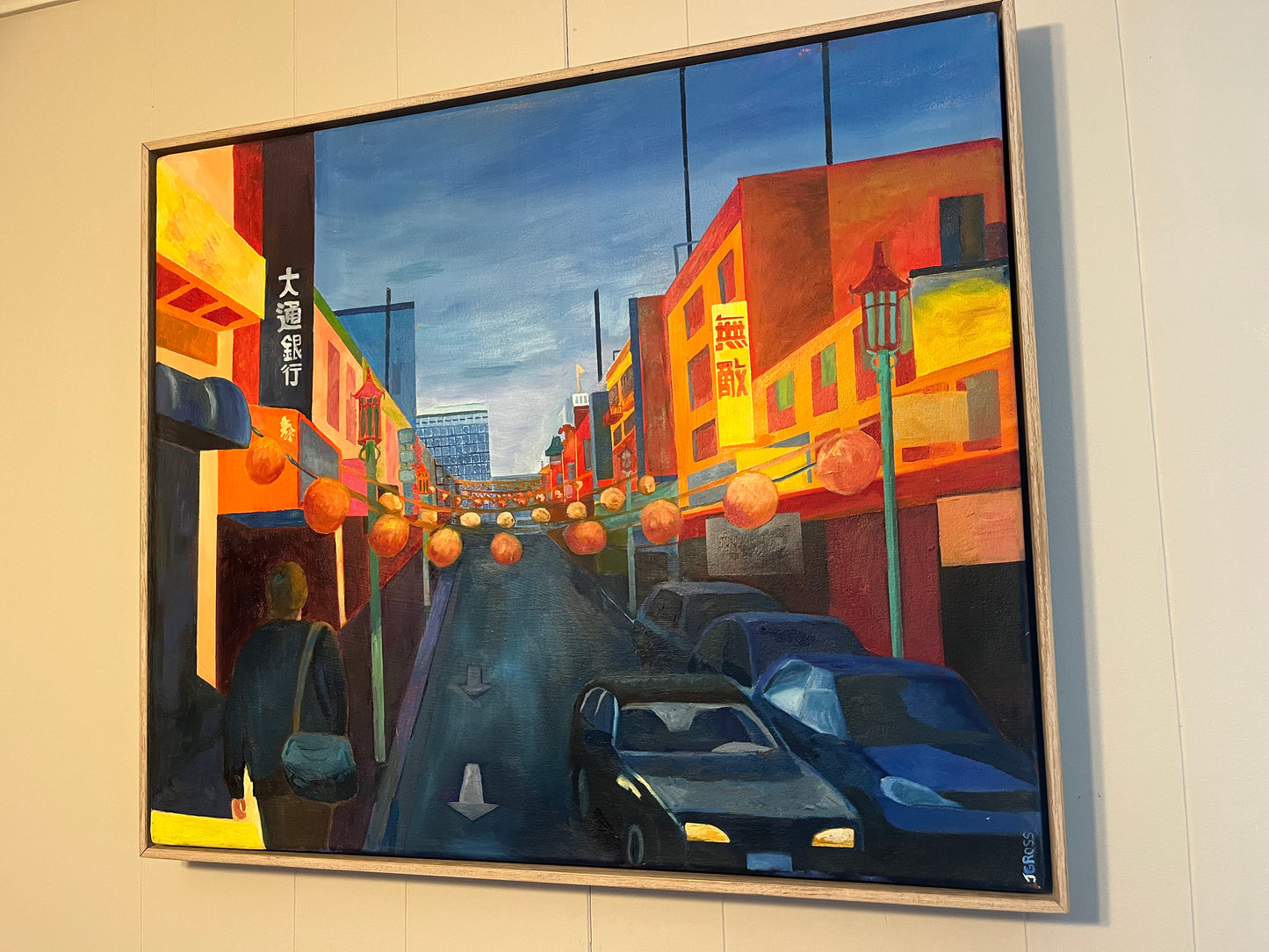 Chinatown SF (23x27 framed oil painting)