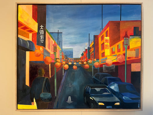 Chinatown SF (23x27 framed oil painting)