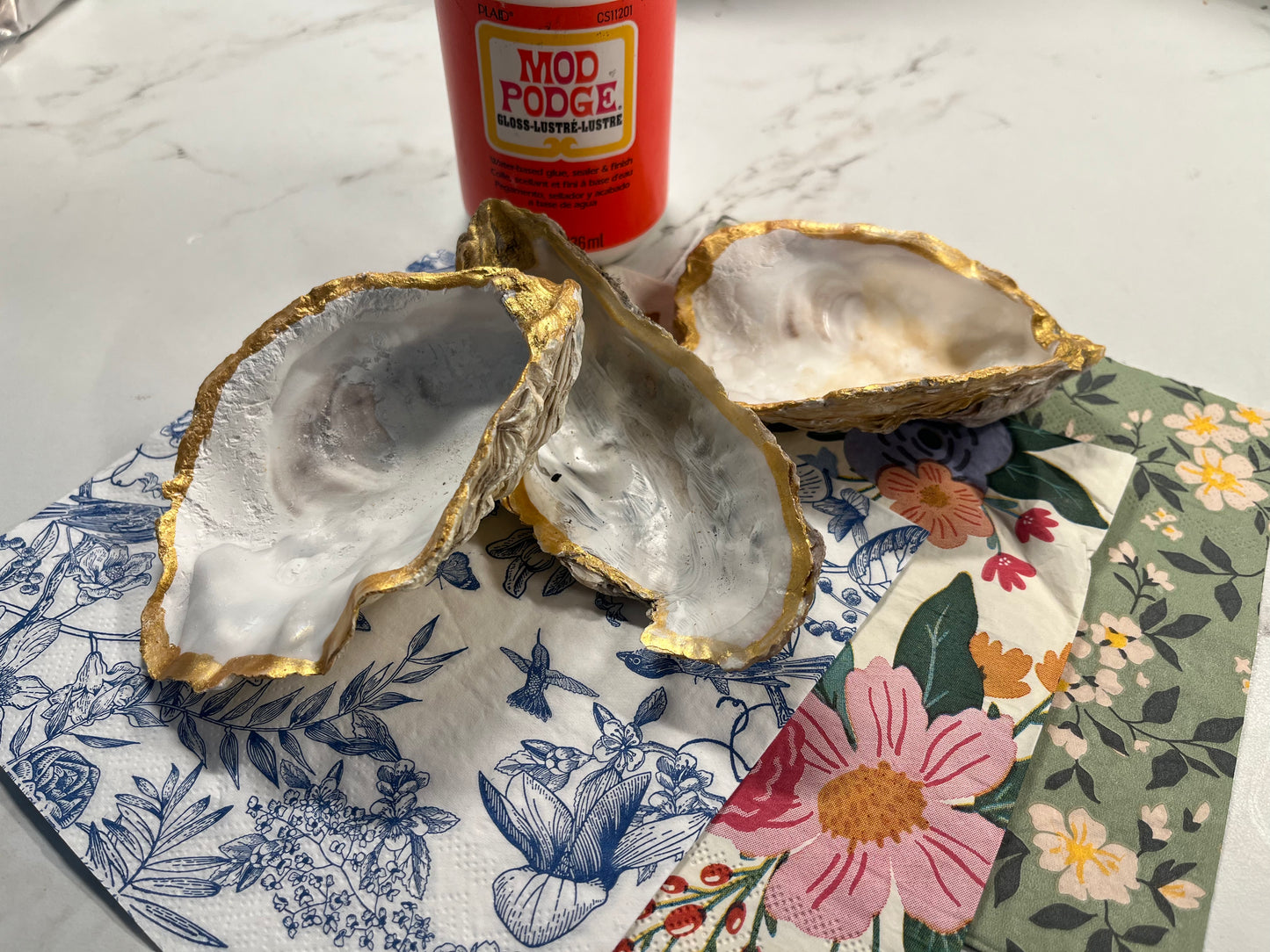 Workshop in a box- Oyster Decoupage