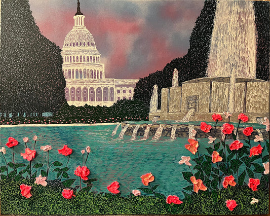Capitol Building with Fountain 8x10 print