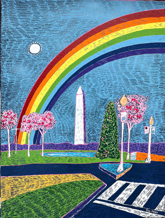 Washington Monument 18x24 Original Acrylic Painting