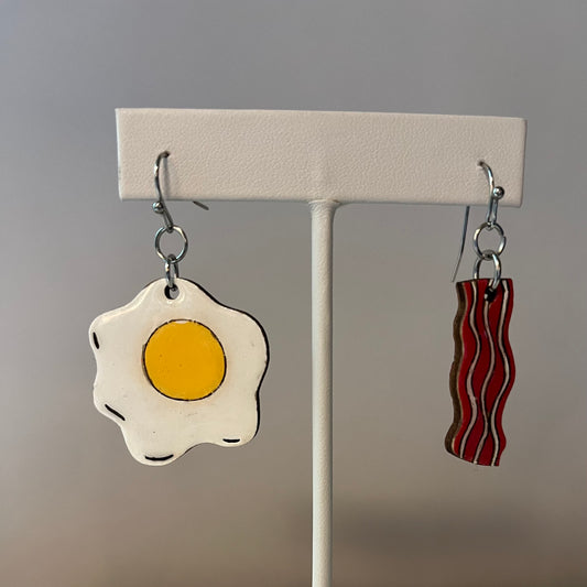 Eggs and Bacon earrings
