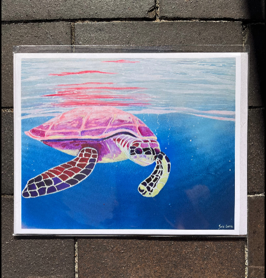 Purple Turtle Print- 8x10