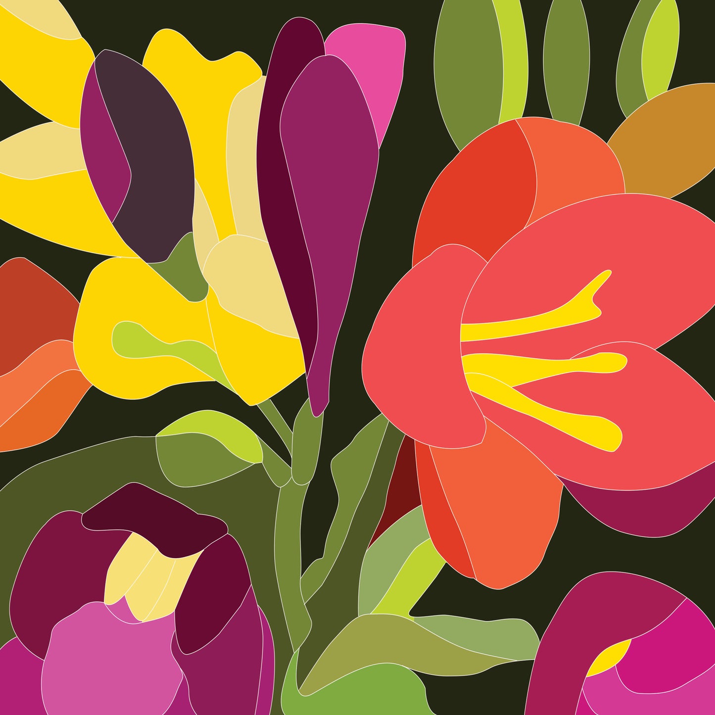 Fall Floral Print- 8x8