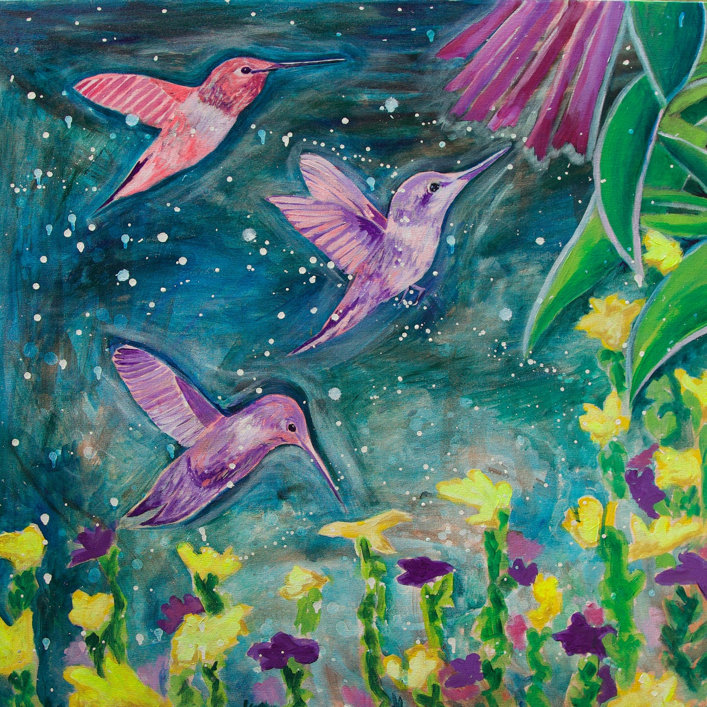 Hummingbirds (8x8 print)