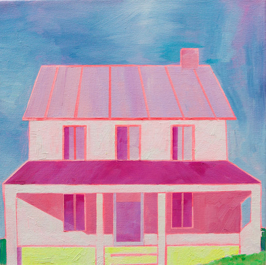 Pink Farmhouse 1- 8x8 print